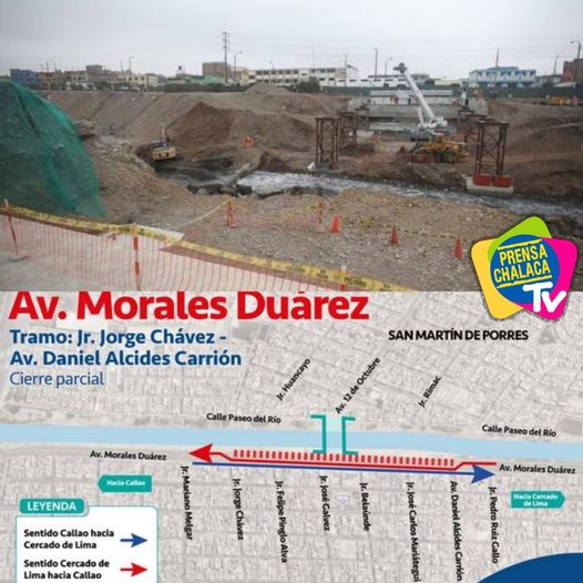 Desde hoy habrá desvíos en Carmen de la Legua por obras del puente Morales Duárez