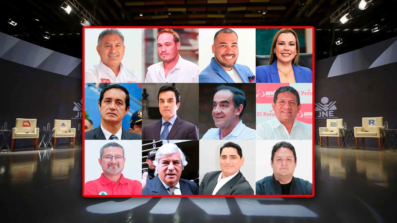 Candidatos que participarán en el debate presidencial del lunes 30 de marzo.