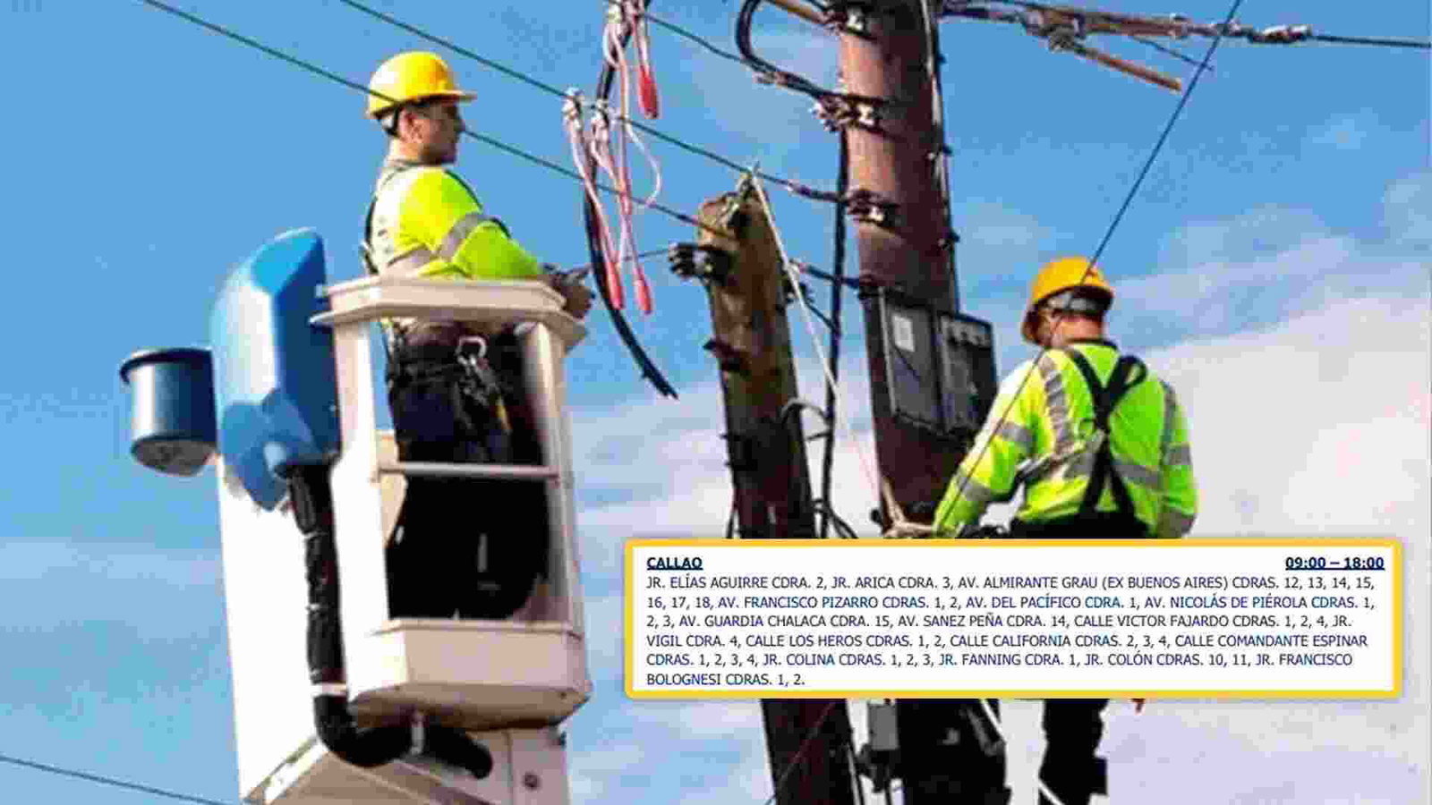Corte de luz por 9 horas este jueves 7 de mayo en el Callao: zonas afectadas según Pluz Energía