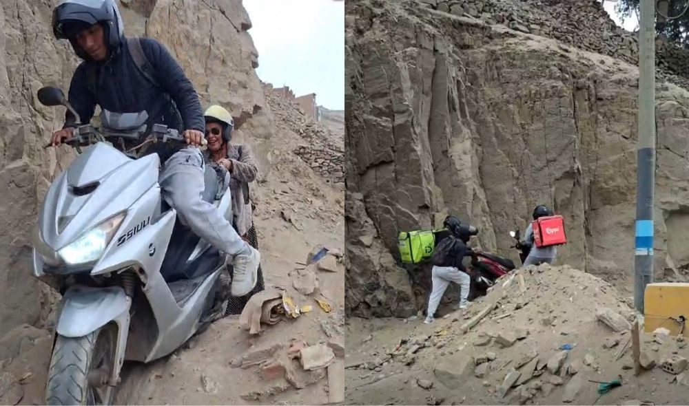 Vía cerrada en Ventanilla se convierte en ruta de alto riesgo: motociclistas desafían el peligro