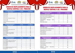 Definen orden oficial para desfile central en Ventanilla