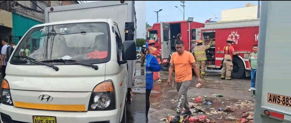 Callao: Furgón cargado de mercadería se incendia en plena avenida Marco Polo