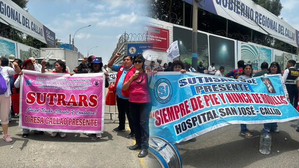 Trabajadores de los sectores de salud y educación del Callao exigen pago de bono